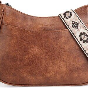 Trendy Brown Leather Crossbody Purse with Adjustable Strap - Perfect for Travel